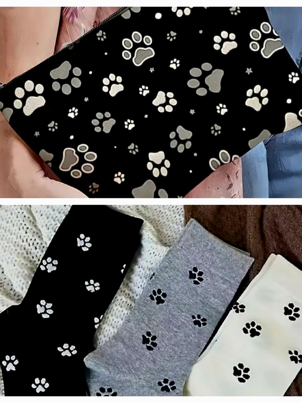 Paw Print Wristlet & Socks Bundle